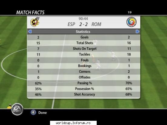 Etapa 1 - Goluri: Romania:2 PANCU Spania : 1.RAUL 2.Torres - Grupa D